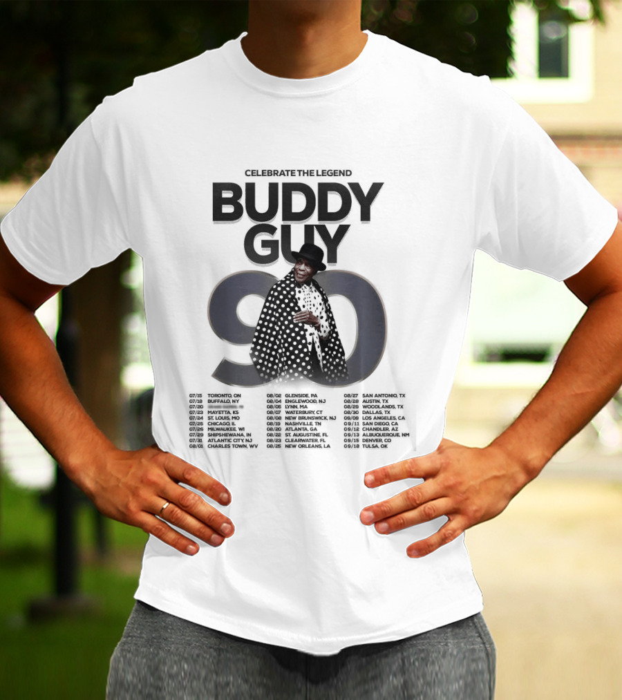 Buddy Guy 90 Celebrate The Legend North America Tour 2026 Schedule Dates T-Shirt