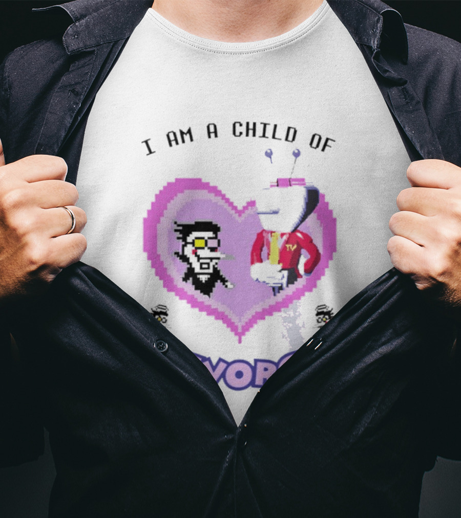 I Am A Child Of Divorce Heart Spamton Tenna Pixel T-Shirt