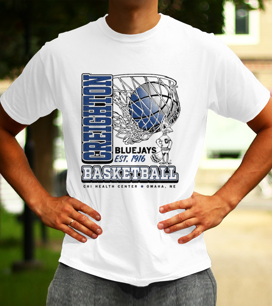 Creighton Bluejays Basketball Est. 1916 CHI Health Center Omaha NE T-Shirt