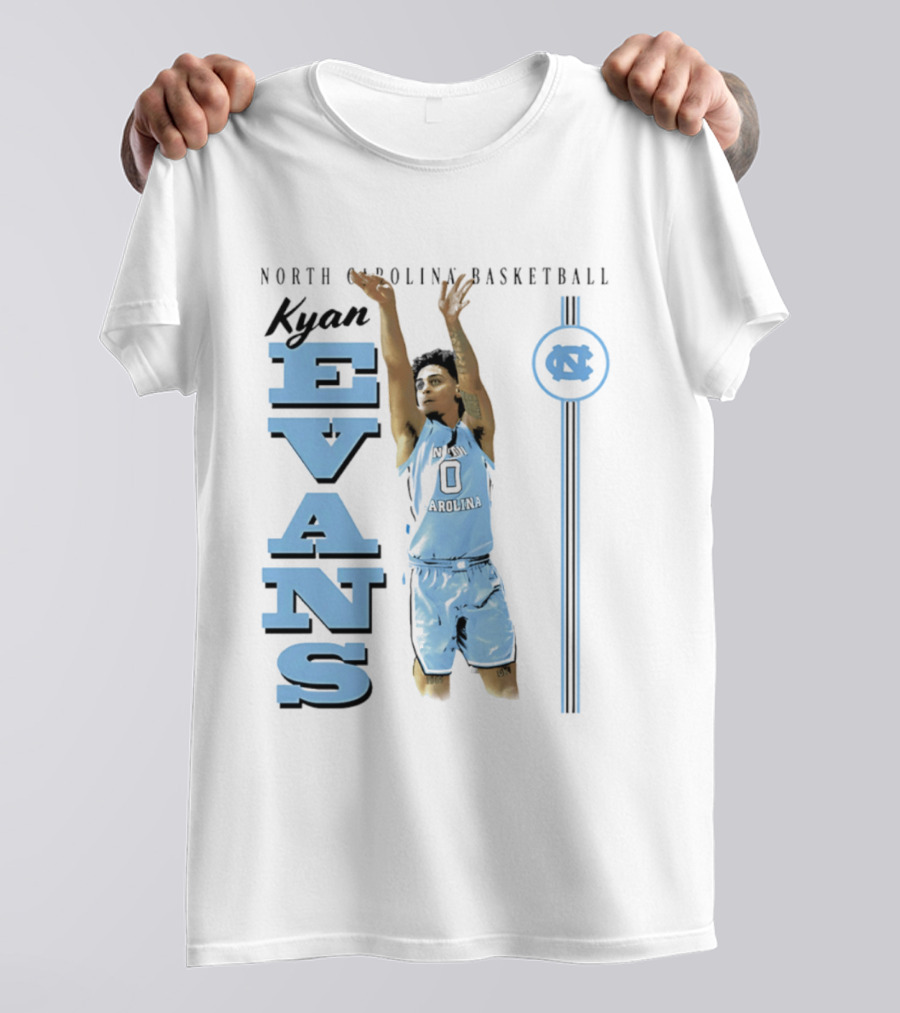 Kyan Evans North Carolina Basketball Tar Heels Team Spirit T-Shirt