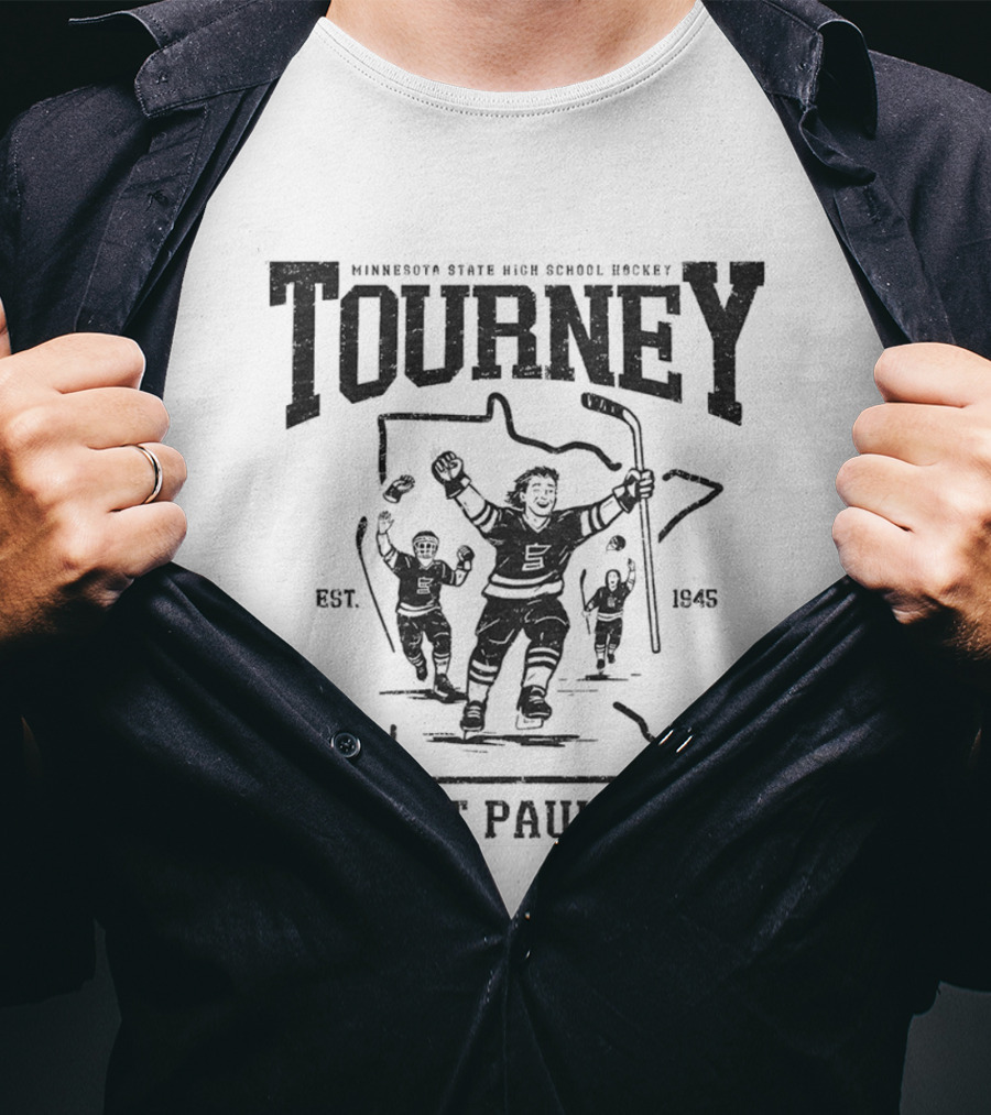 Minnesota State High School Hockey Tourney Saint Paul Est. 1945 T-Shirt