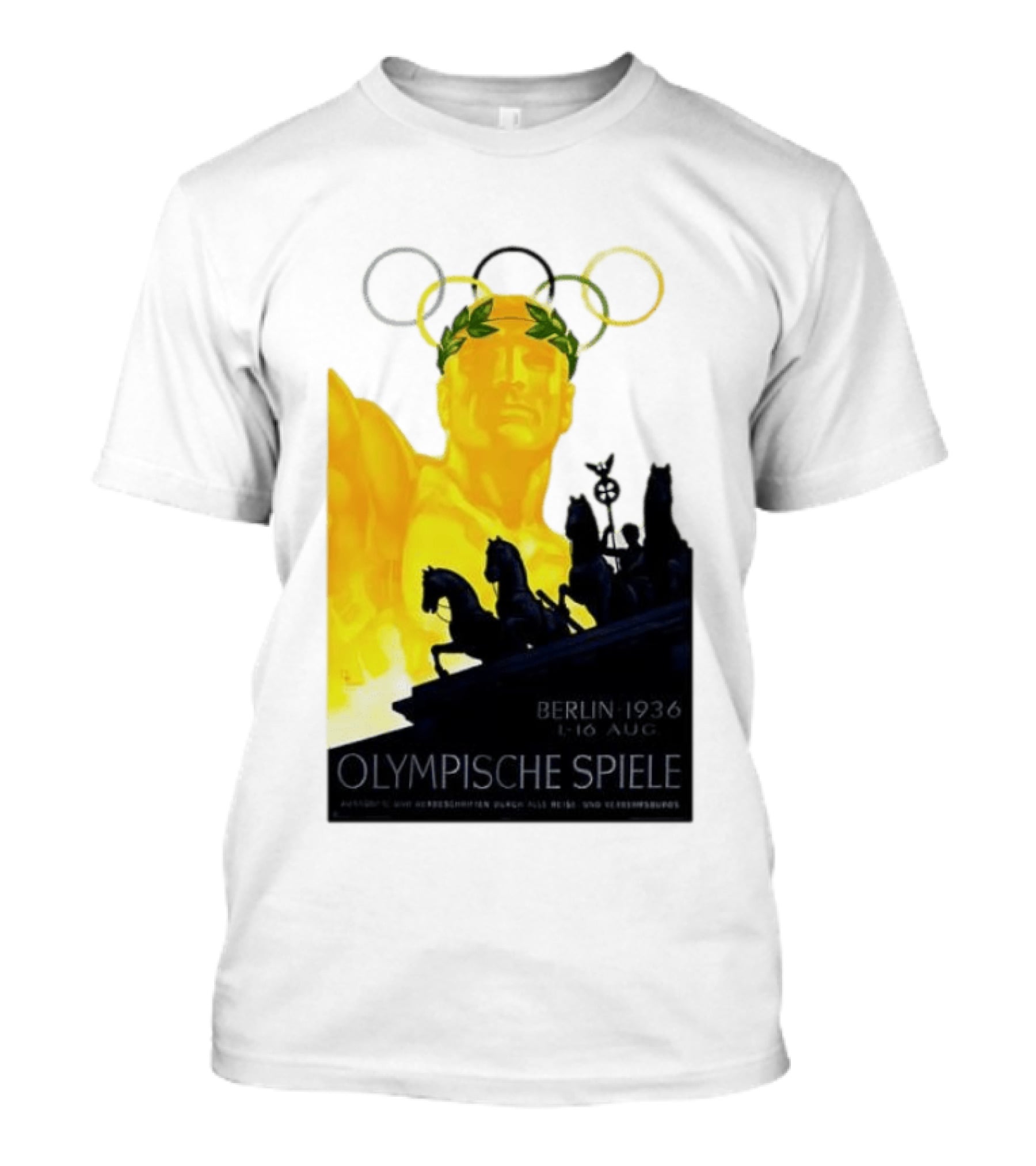 Berlin 1936 1 16 Aug Olympische Spiele Olympische Ringe Quadriga T-Shirt