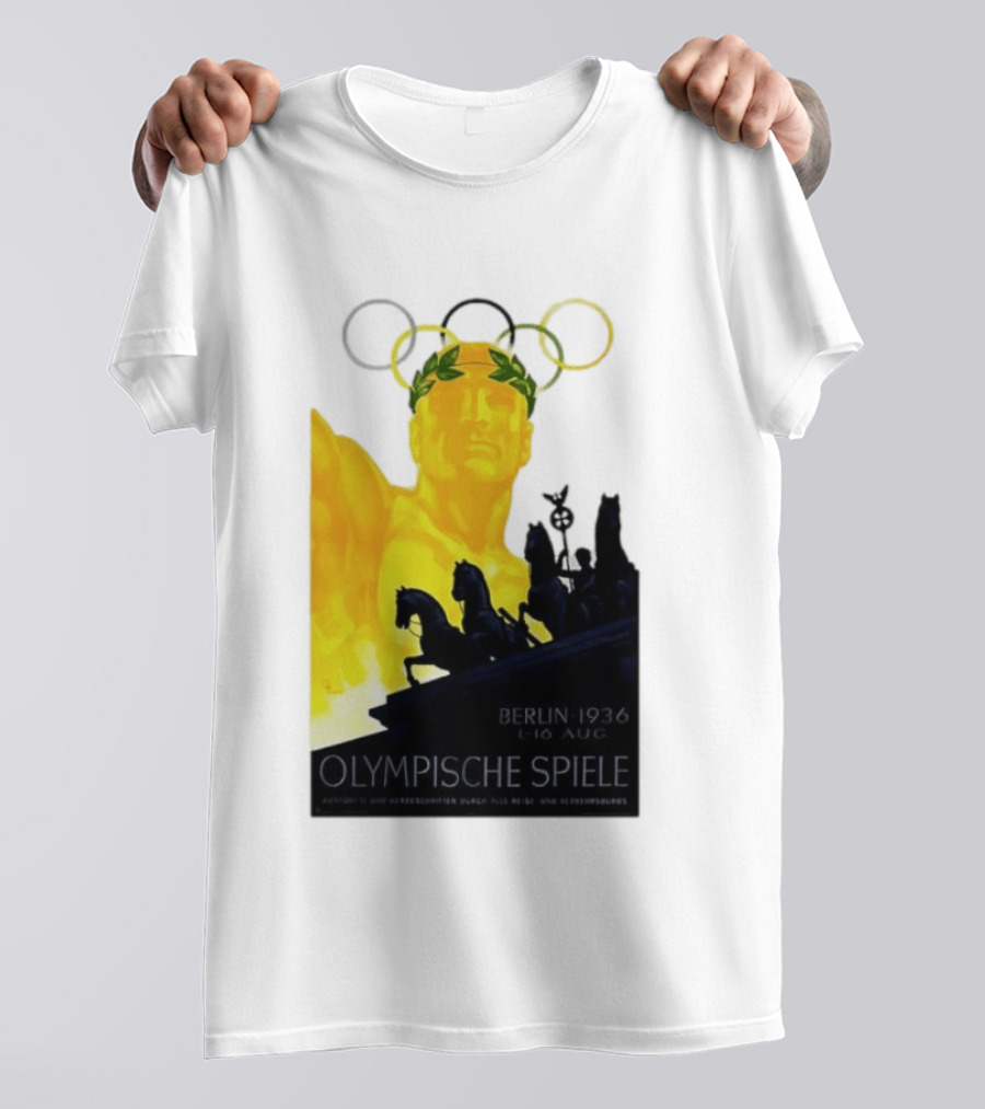 Berlin 1936 1 16 Aug Olympische Spiele Olympische Ringe Quadriga T-Shirt