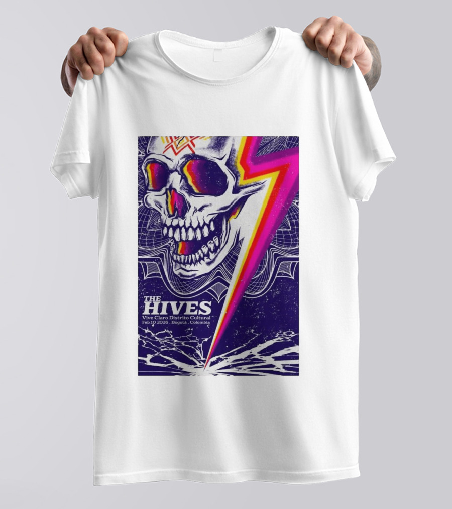 The Hives Vive Claro Distrito Cultural Bogotá Skull Lightning Feb 10 2026 T-Shirt
