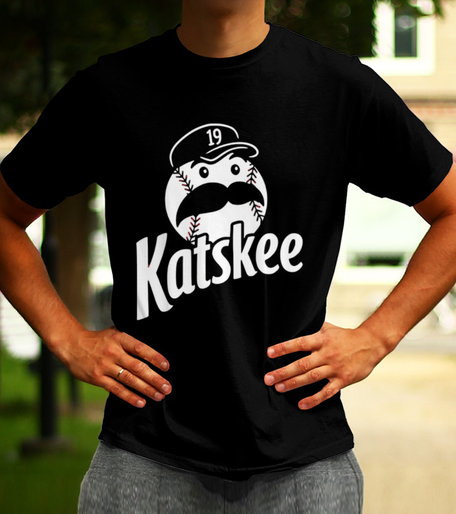 Katskee 19 Baseball Mustache Character With Nebraska T-Shirt