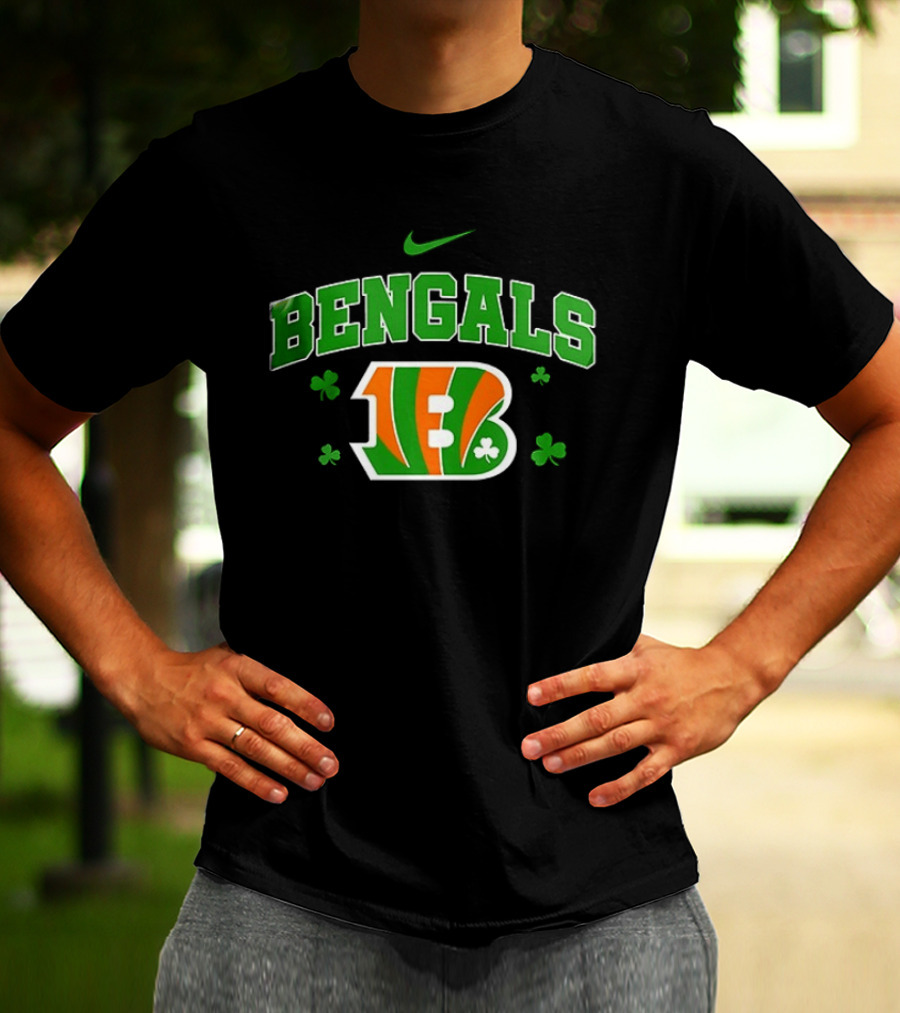 Cincinnati Bengals Irish Green Nike Shamrock T-Shirt