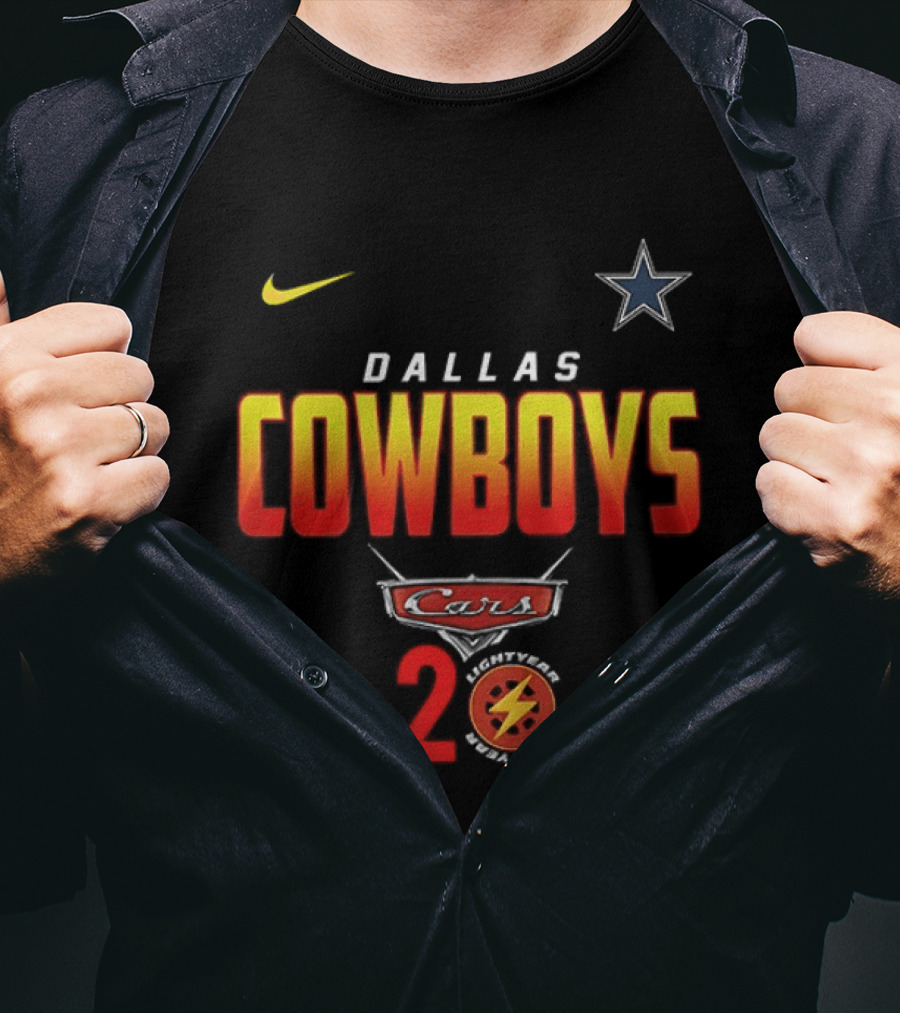 Dallas Cowboys Cars 20th Anniversary Nike Star Lightning T-Shirt