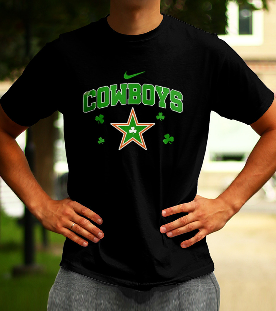 Dallas Cowboys Irish Shamrock Star Clover Nike T-Shirt