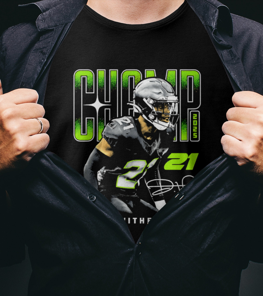 Devon Witherspoon 21 Seattle Seahawks Champ 2025 T-Shirt