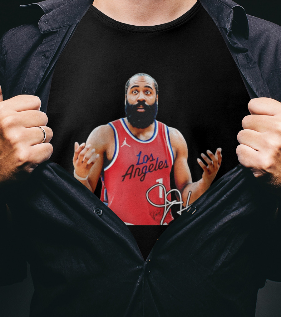 James Harden Los Angeles Basketball Jersey Player Collage T-Shirt