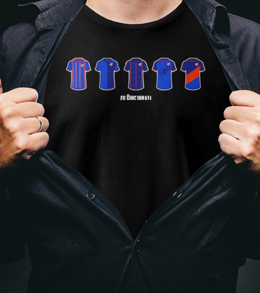 FC Cincinnati Jersey Evolution Retrospective T-Shirt