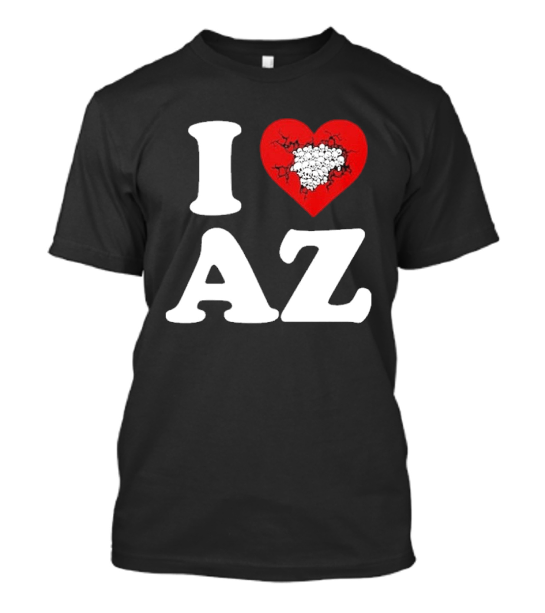 Gatecreeper I Heart Arizona Skull Heart T-Shirt