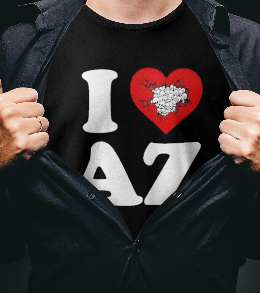 Gatecreeper I Heart Arizona Skull Heart T-Shirt