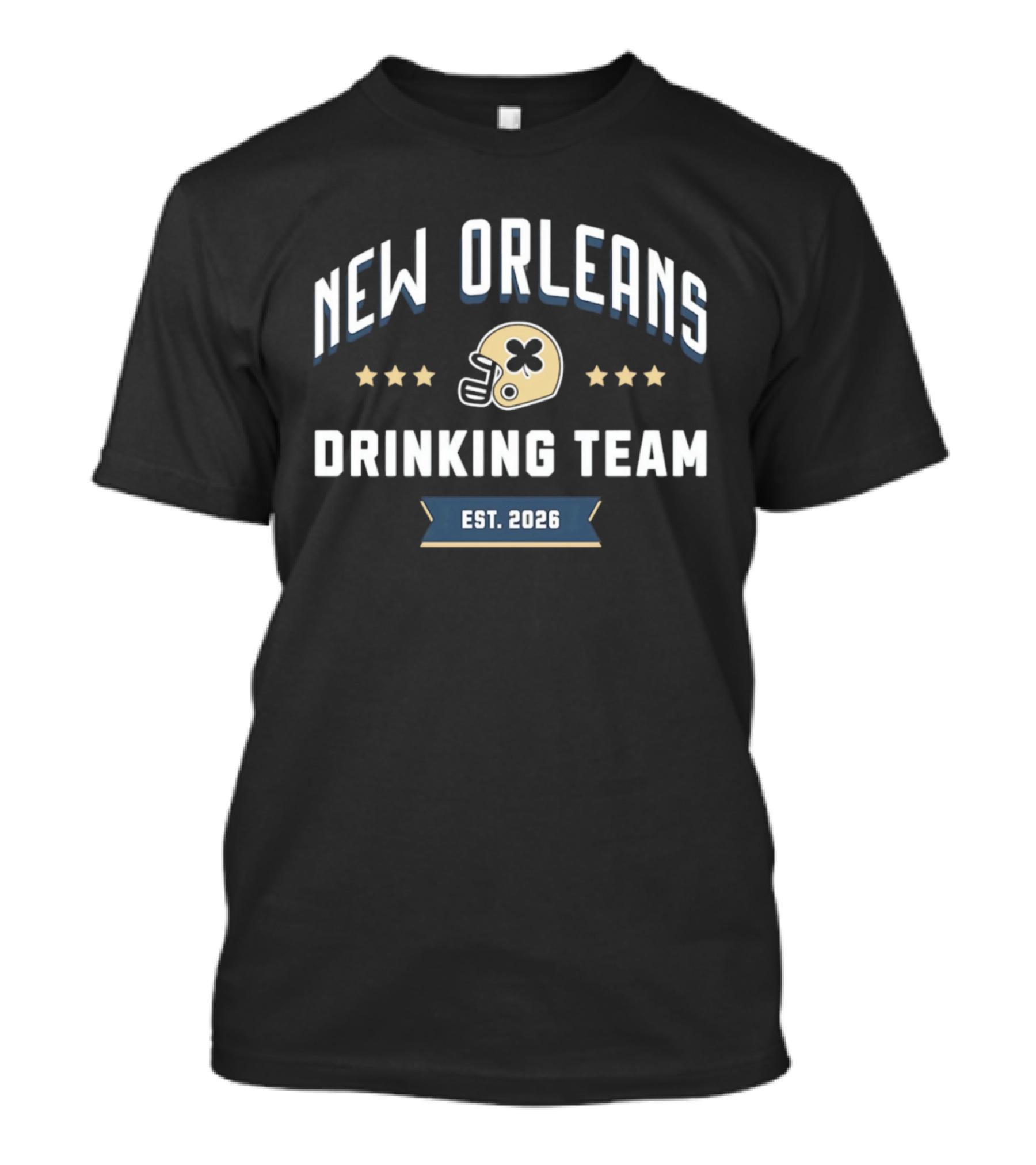 New Orleans Drinking Team Est. 2026 Football Helmet Stars T-Shirt