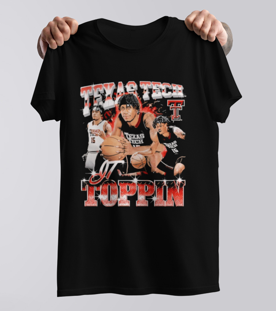 Texas Tech Basketball JT Toppin 90s Vintage Sports T-Shirt