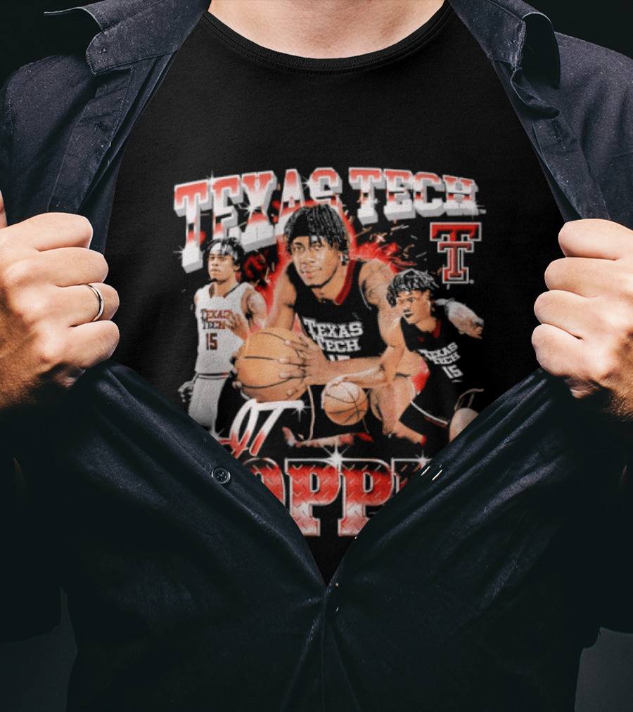 Texas Tech Basketball JT Toppin 90s Vintage Sports T-Shirt