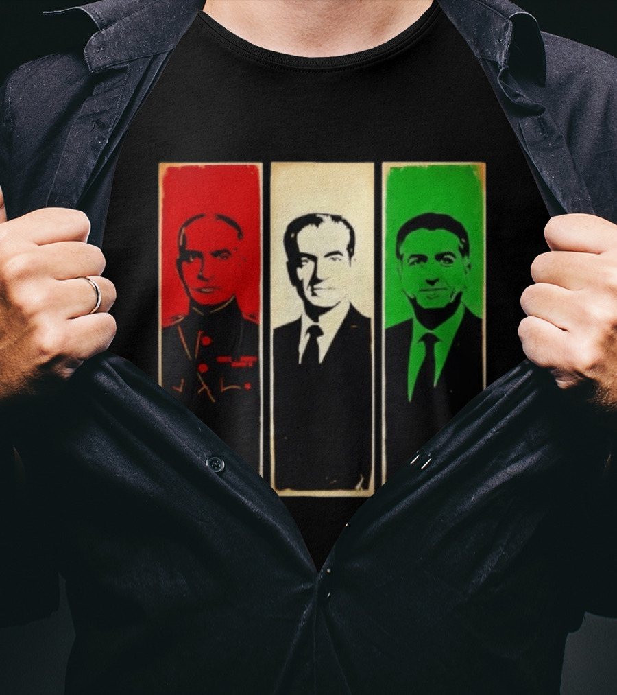 Pahlavi Kings Of Iran Reza Mohammad Reza Iran Flag T-Shirt