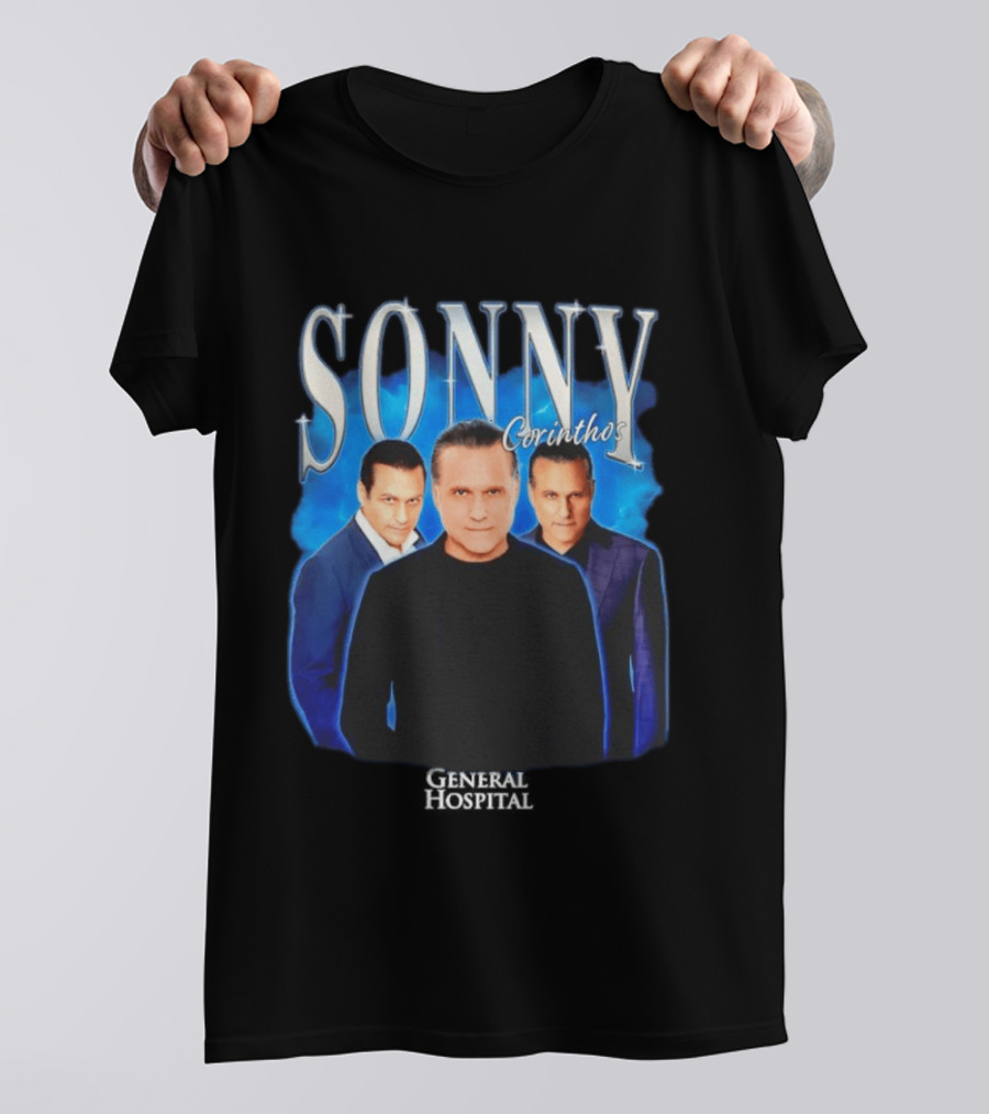 Sonny Corinthos General Hospital Soap Opera Character Trio Blue T-Shirt