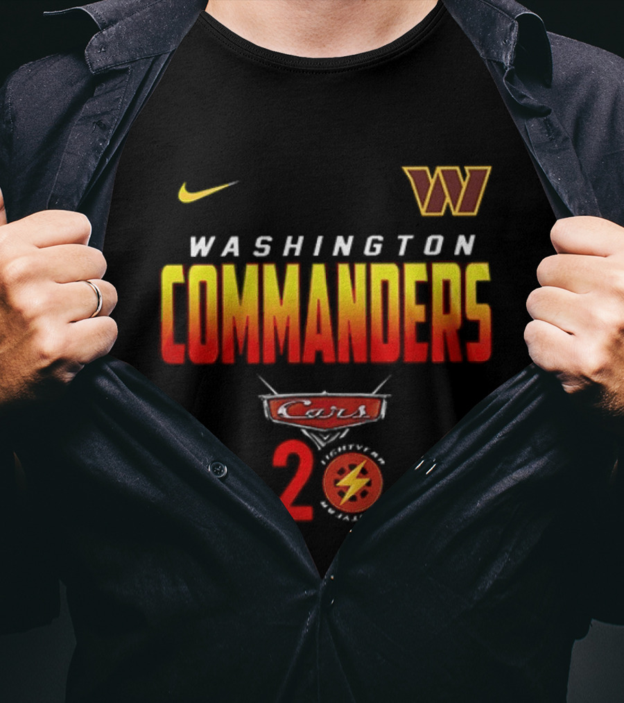 Washington Commanders Nike Cars 20th Anniversary T-Shirt