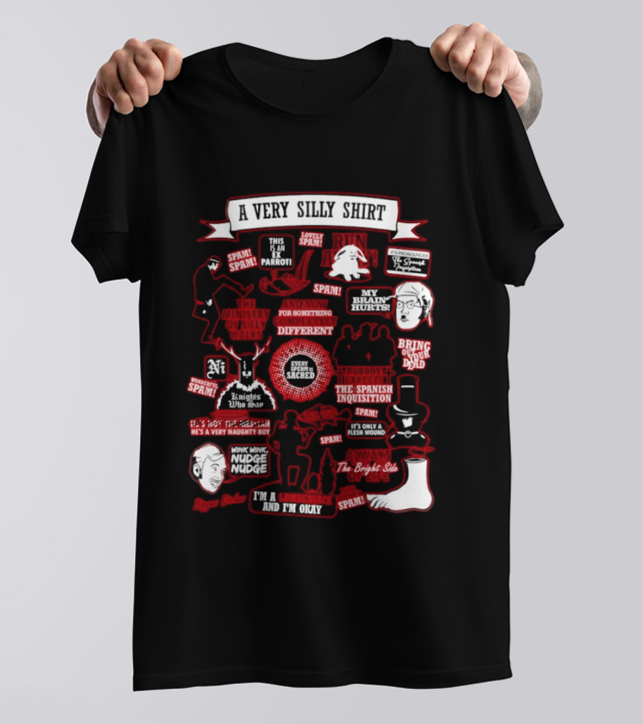 Very Silly This Is An Ex Parrot Spam Spanish Inquisition Bring Out Your Dead T-Shirt