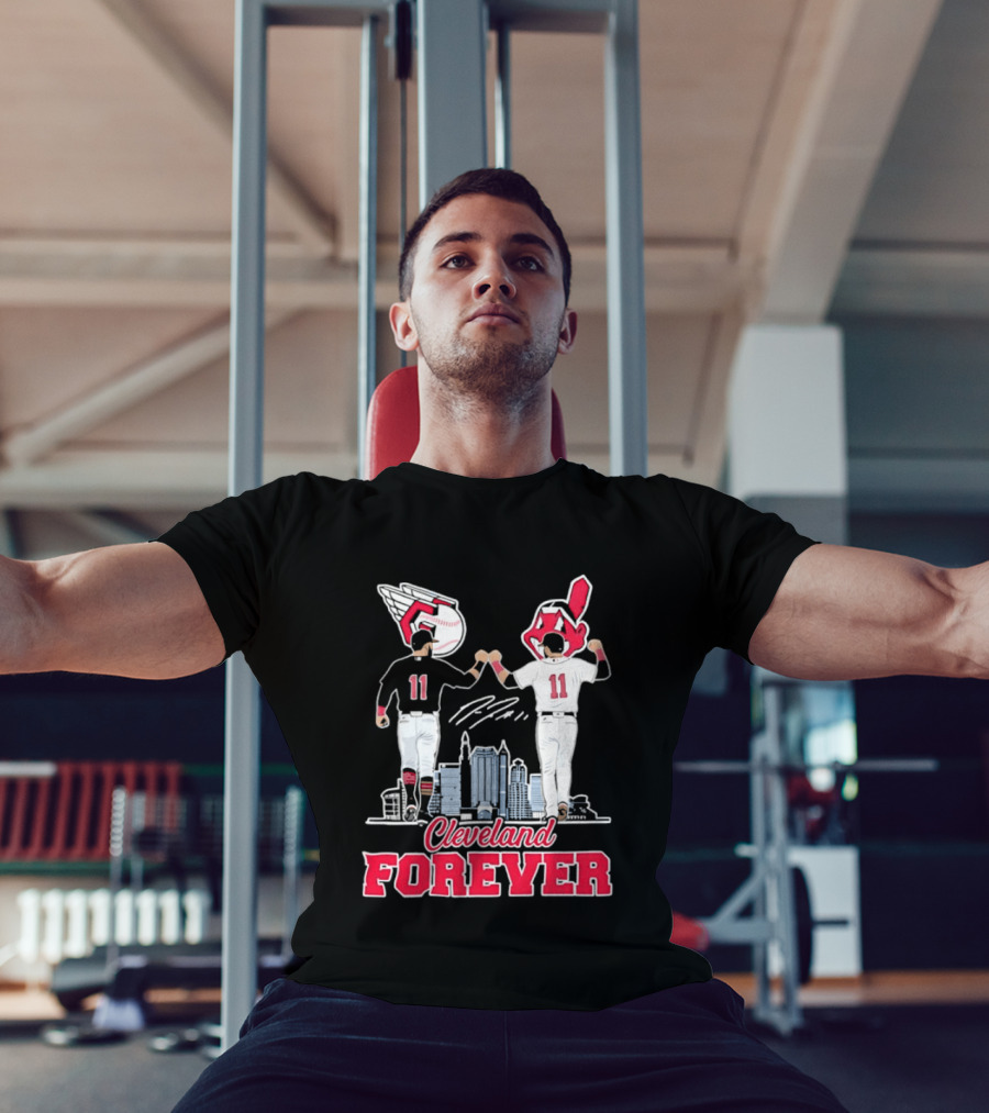 Cleveland Forever Baseball Guardians Indians Heritage Skyline Legends T-Shirt