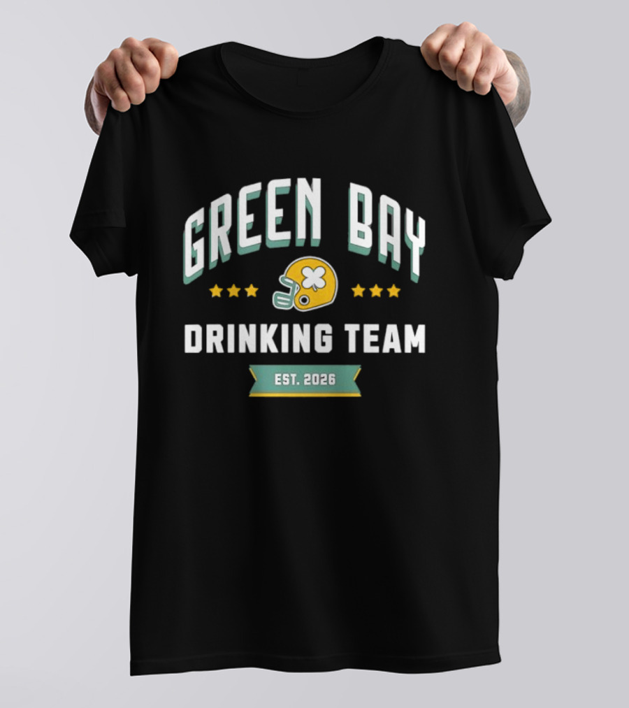 Green Bay Drinking Team Est 2026 Helmet Stars T-Shirt