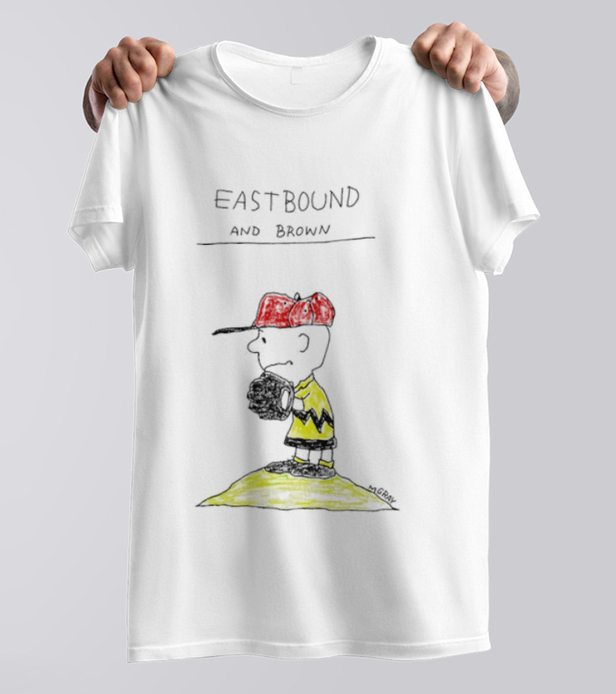Eastbound And Brown Charlie Comic Baseball Pitcher T-Shirt