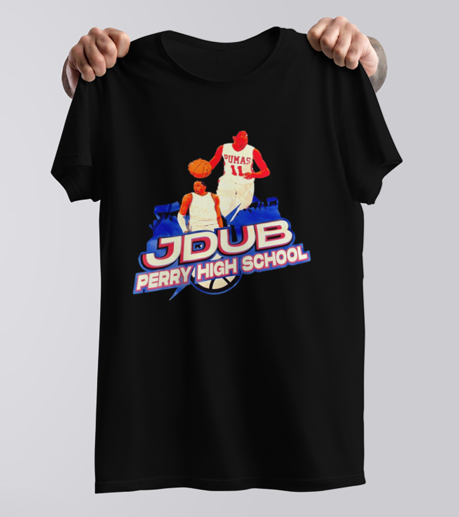 Jdub Perry High School Pumas Basketball T-Shirt