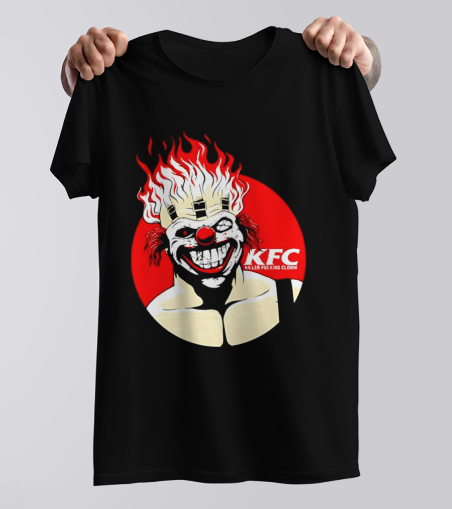 KFC Killer Clown Flaming Hair Grinning Face T-Shirt