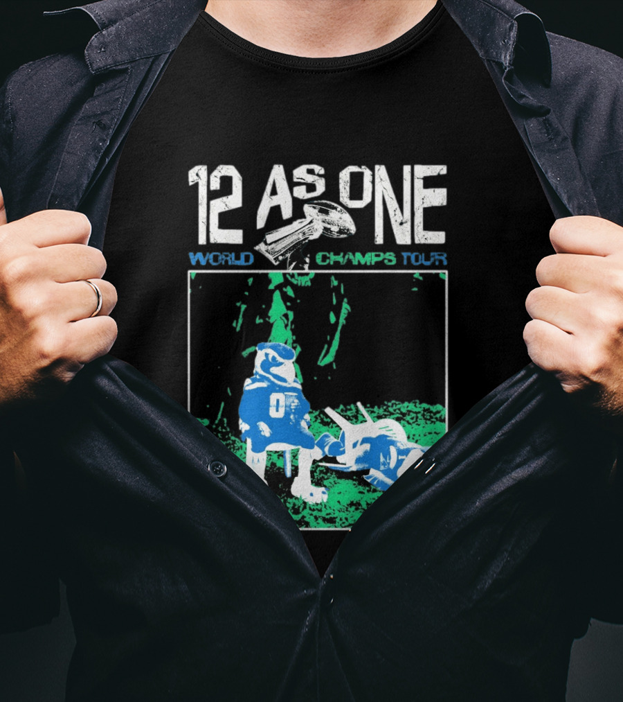 Seattle Seahawks 12 As One World Champs Tour T-Shirt