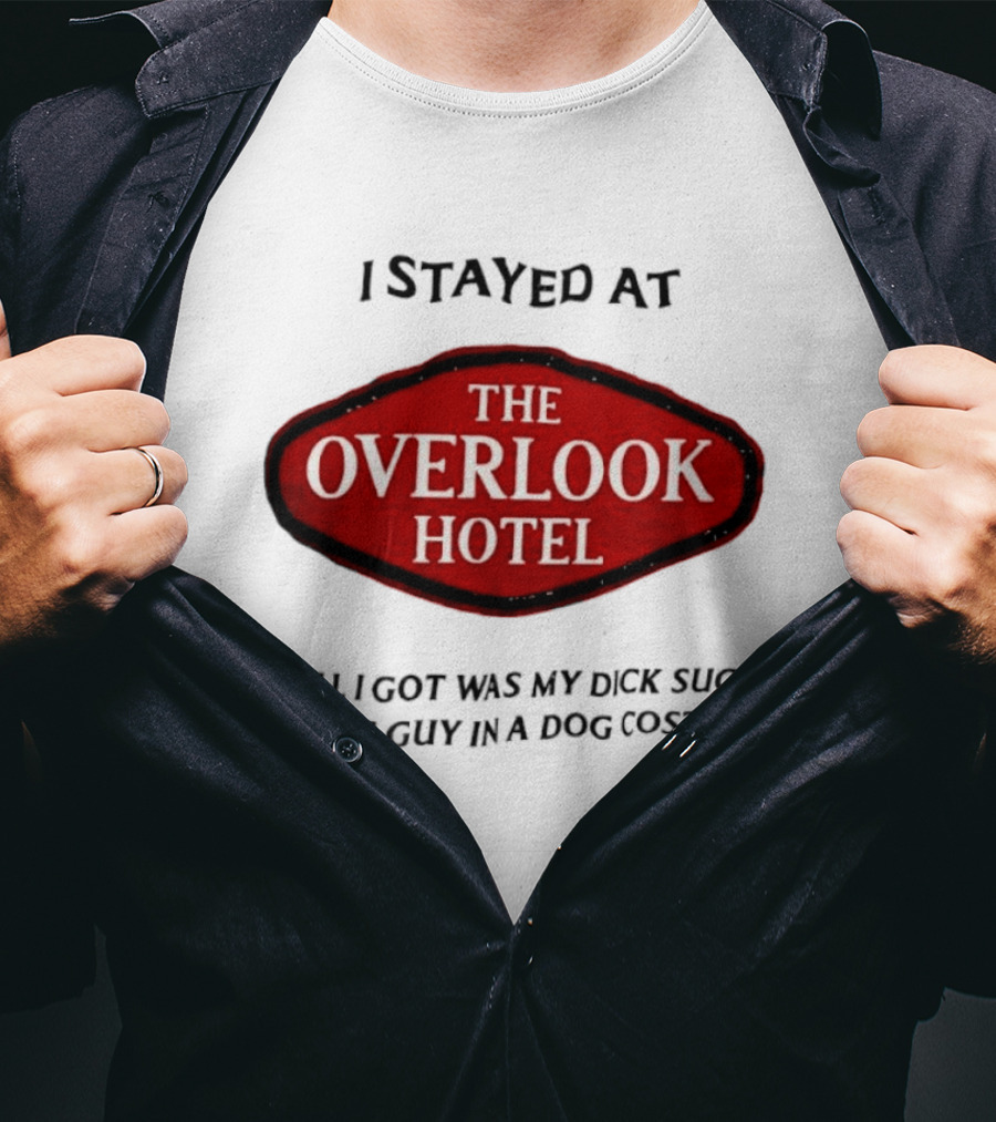 Overlook Hotel Experience Guy In Dog Costume T-Shirt
