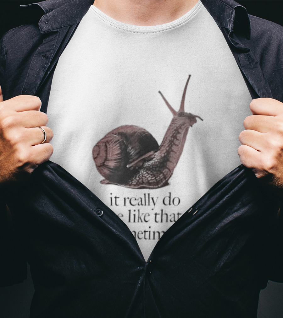 It Really Do Be Like That Sometimes Brown Garden Snail Mood T-Shirt