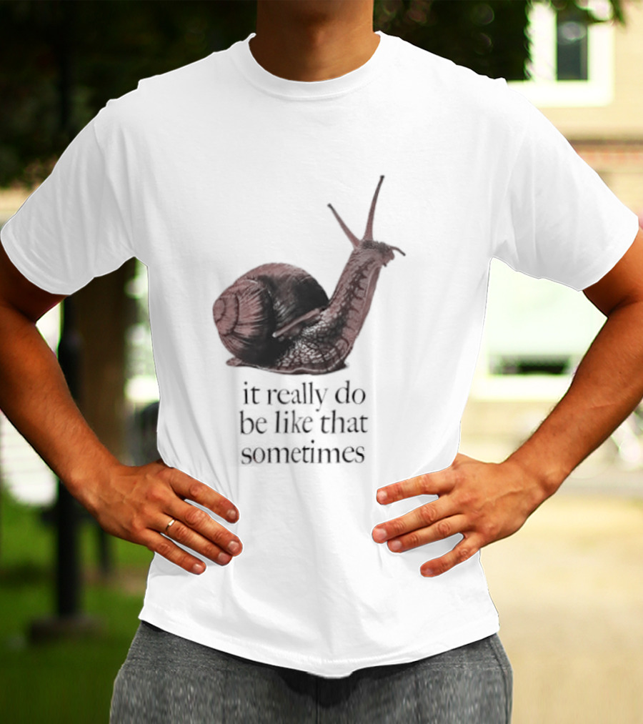 It Really Do Be Like That Sometimes Brown Garden Snail Mood T-Shirt