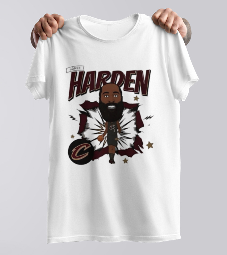 Cleveland Cavaliers James Harden Cartoon Bobblehead T-Shirt