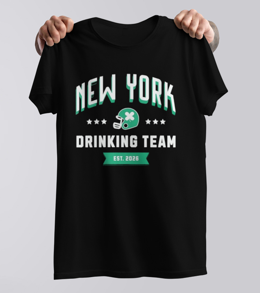 New York Drinking Team Helmet Est 2026 T-Shirt