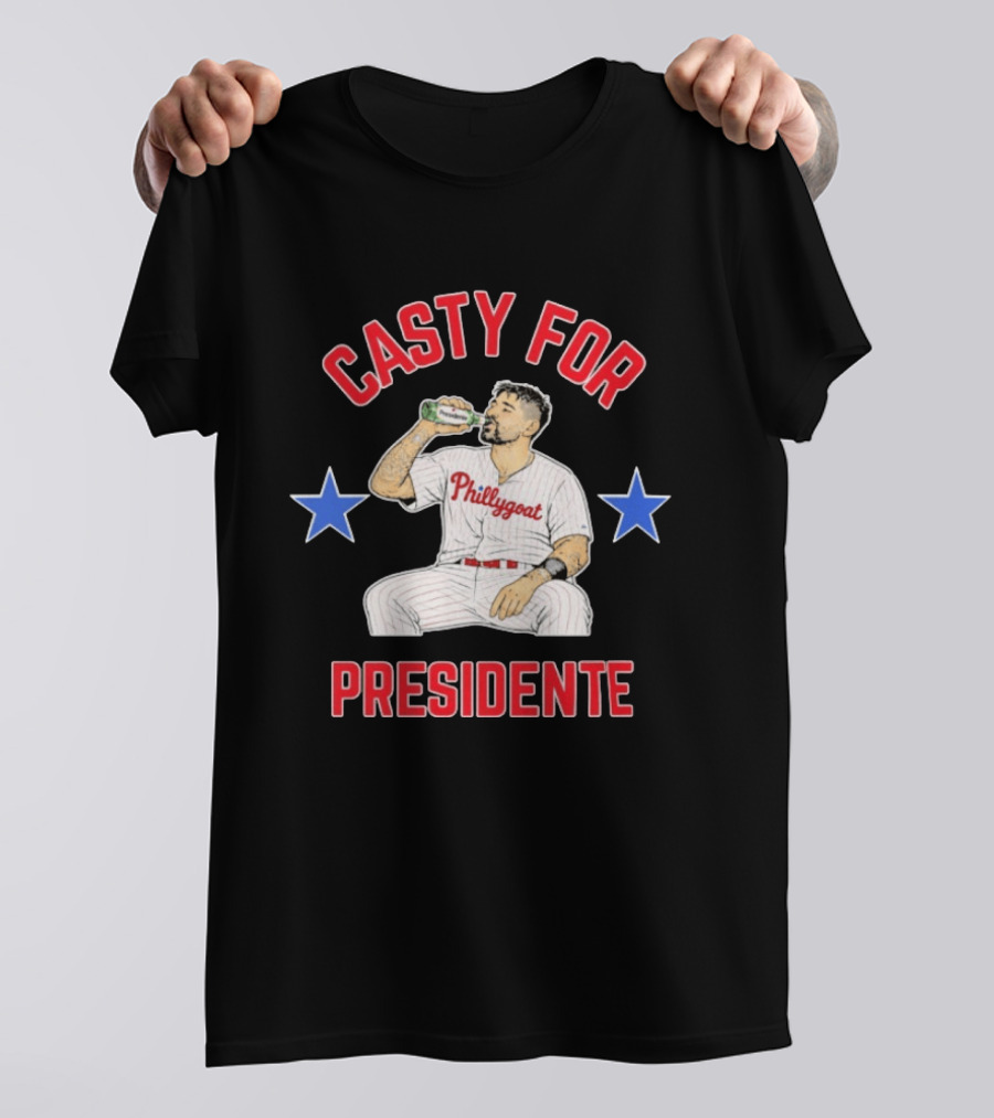 Nick Castellanos Phillygoat Casty For Presidente Philadelphia Phillies Fans T-Shirt