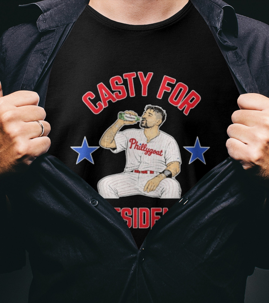 Nick Castellanos Phillygoat Casty For Presidente Philadelphia Phillies Fans T-Shirt