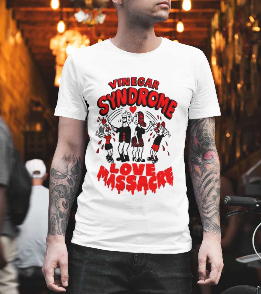 Vinegar Syndrome Love Massacre Retro Horror Comic T-Shirt