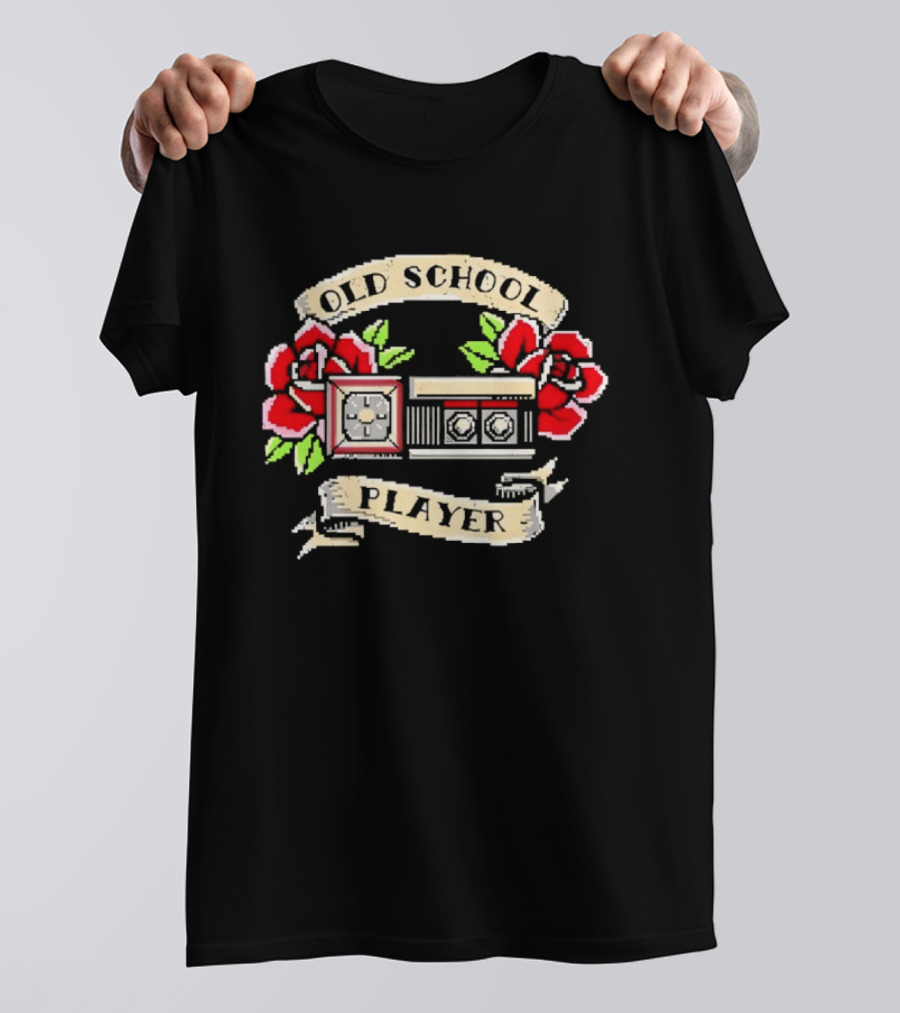 Old School Player Cassette Roses T-Shirt