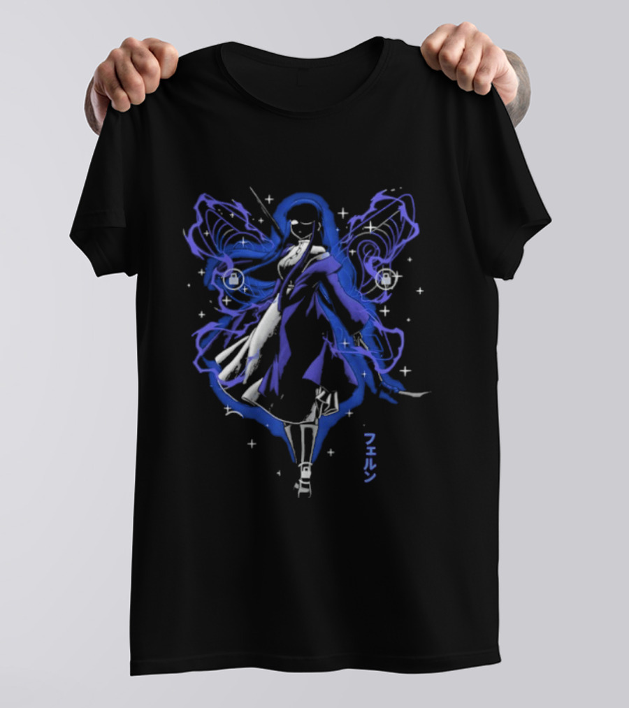 Frieren Beyond Journey's End Ethereal Blue Aura T-Shirt
