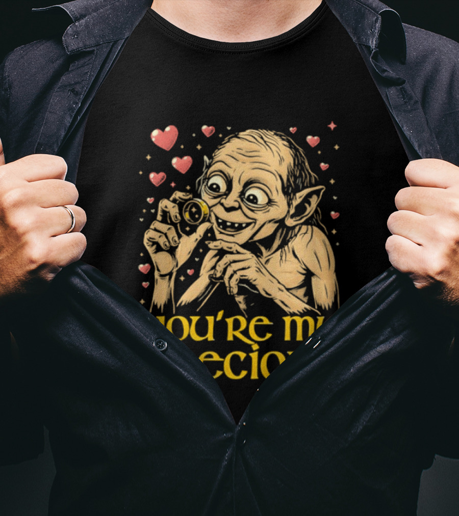 Gollum Holding Ring You're My Precious Hearts T-Shirt