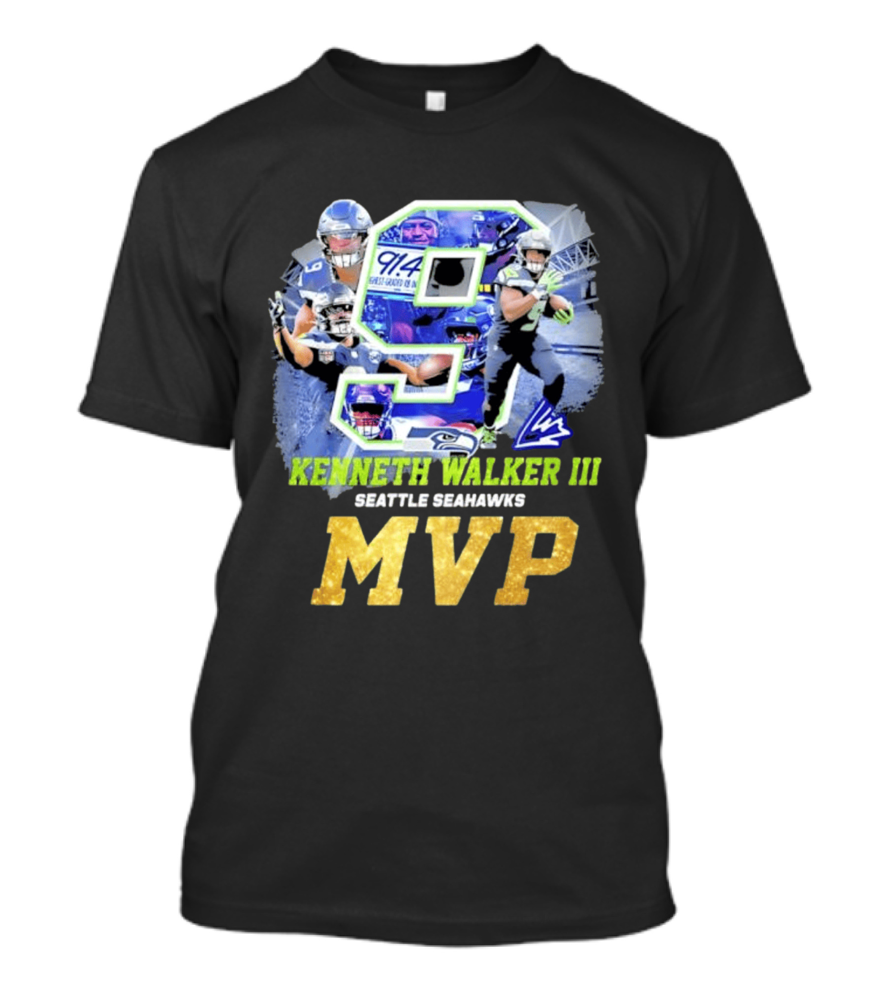 Kenneth Walker III Seattle Seahawks MVP 9 T-Shirt