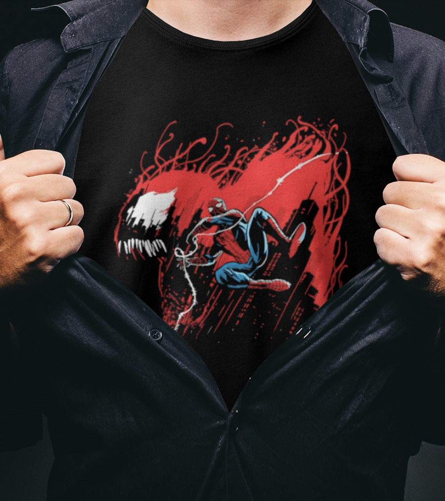 Spider Man Carnage Symbiote Dynamic Battle T-Shirt