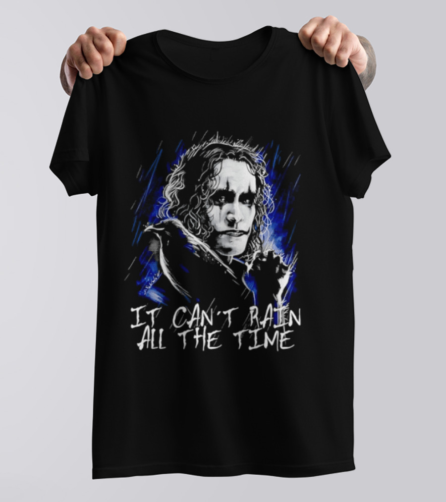 The Crow It Can't Rain All The Time Eric Draven Grunge Painting T-Shirt