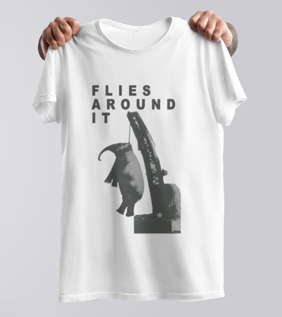 Elephant Flies Around It Crane T-Shirt