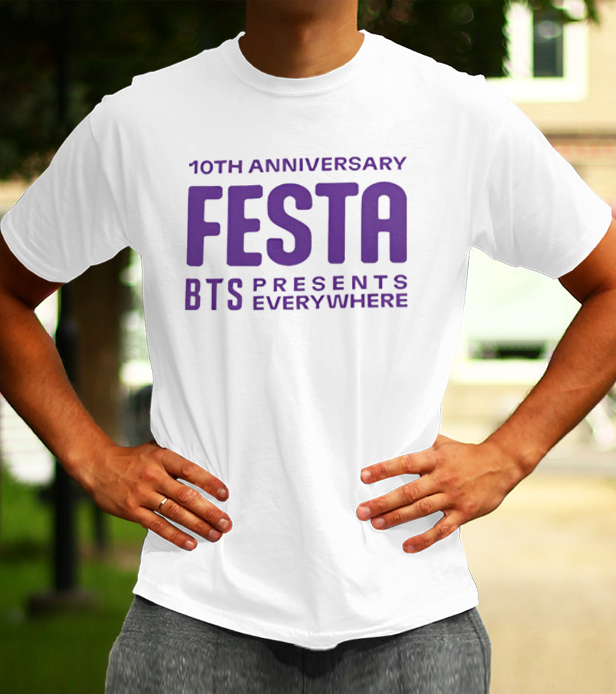 10th Anniversary BTS Festa Presents Everywhere T-Shirt