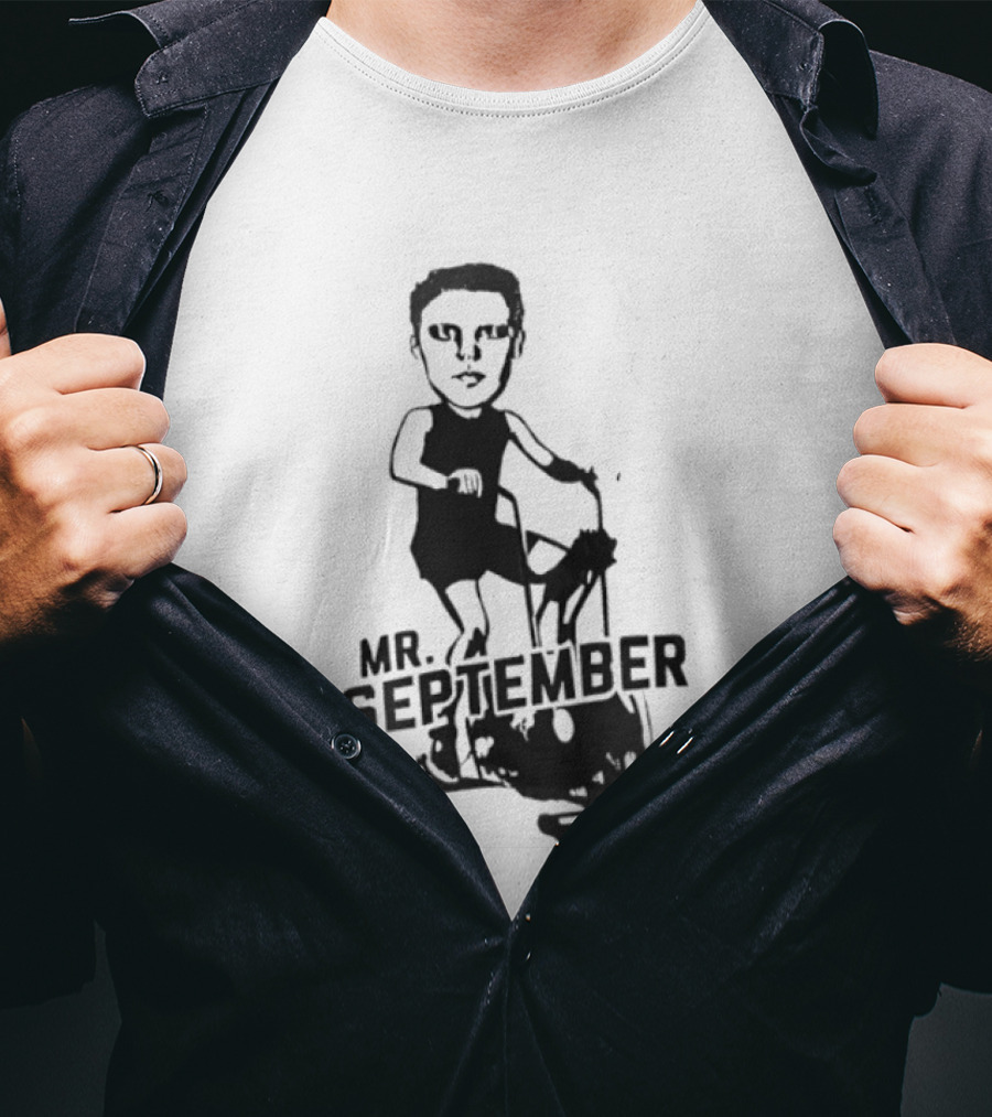 Mr September Stationary Bike Sketch T-Shirt