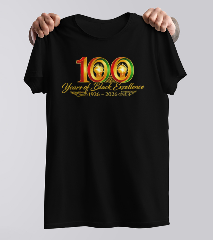 100 Years Of Black Excellence 1926 2026 Celebration Of Heritage T-Shirt