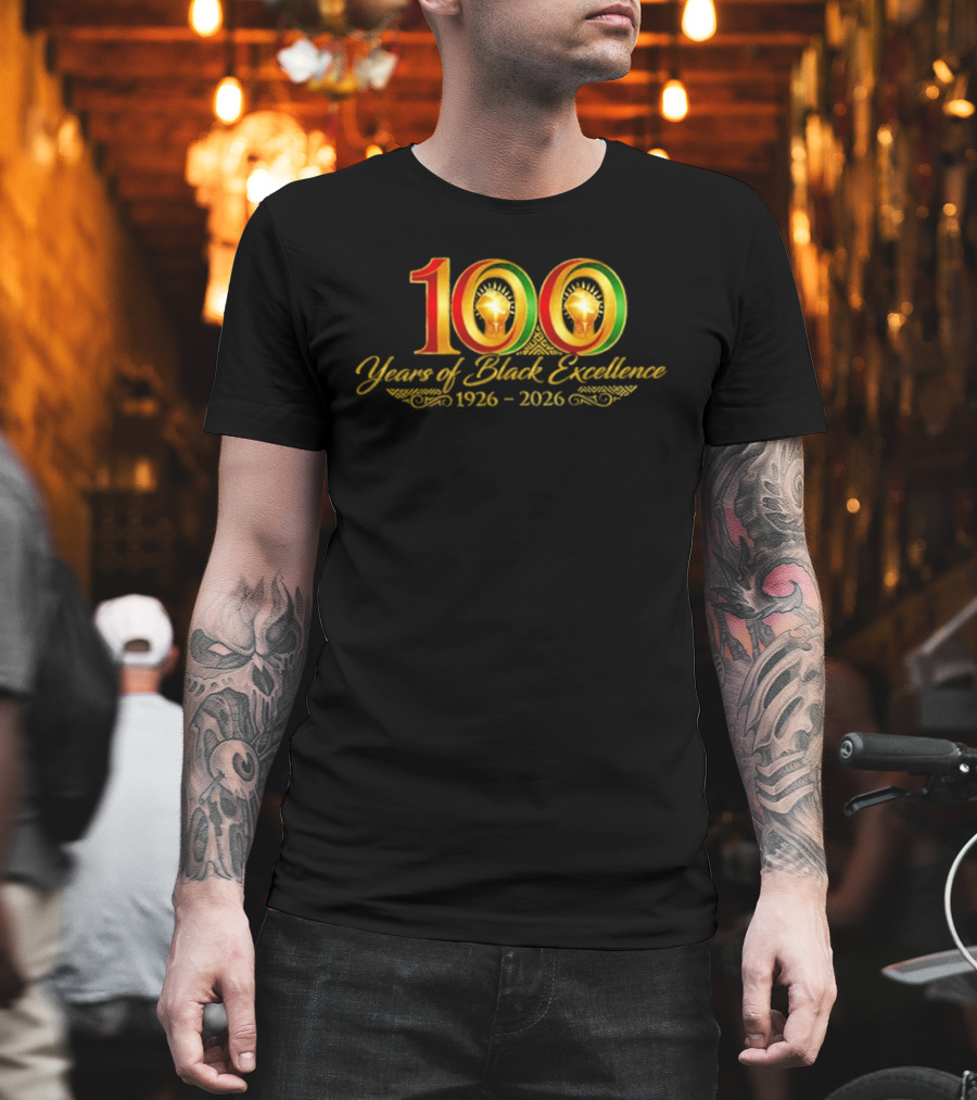 100 Years Of Black Excellence 1926 2026 Celebration Of Heritage T-Shirt