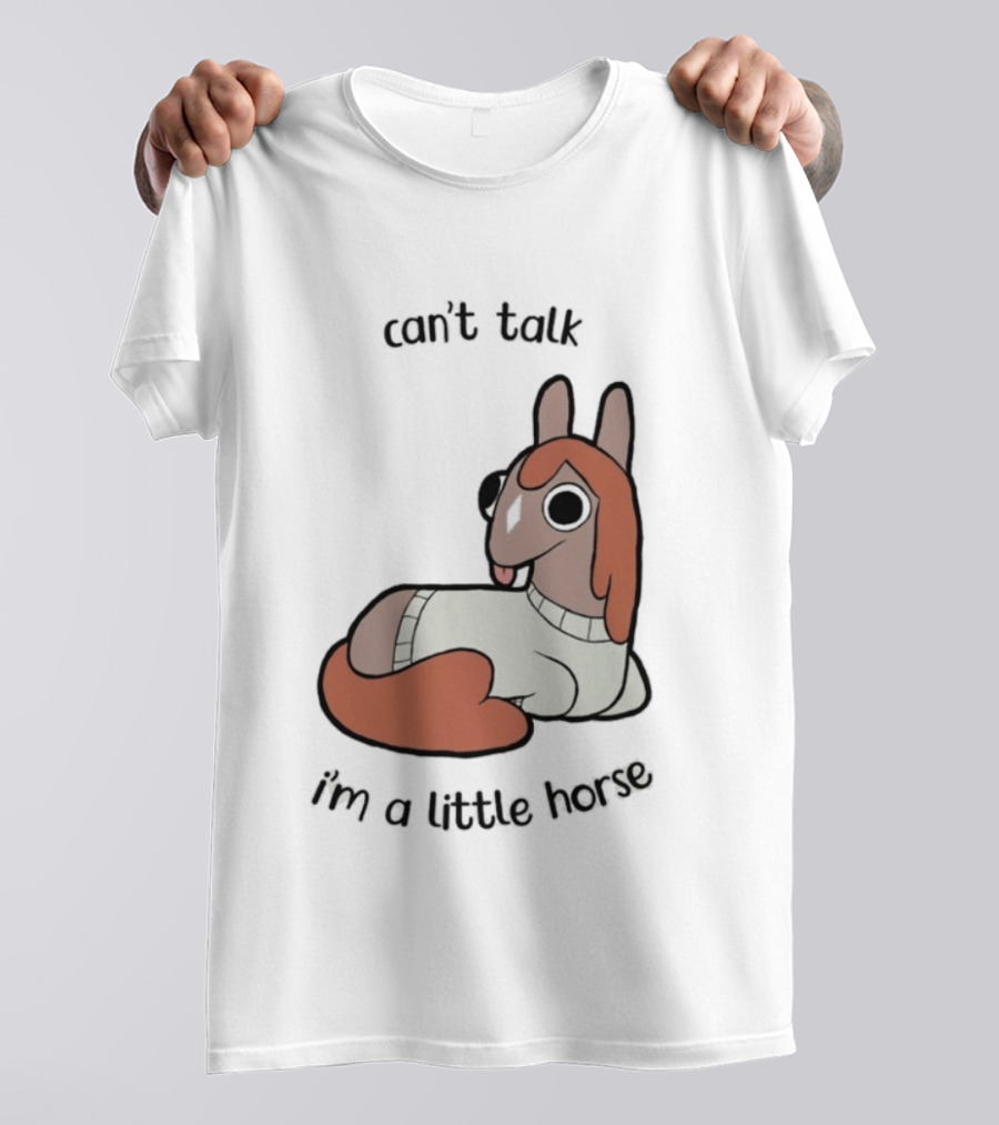 Lucah Can't Talk I'm A Little Horse Cute Cartoon T-Shirt